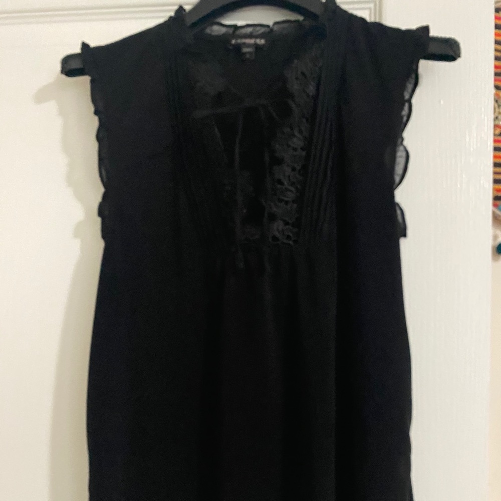 Black lace blouse